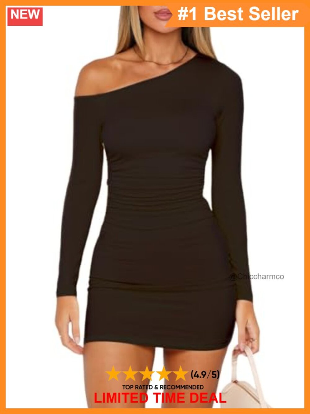 Off Shoulder Long Sleeve Mini Dress Ruched Bodycon Party Club